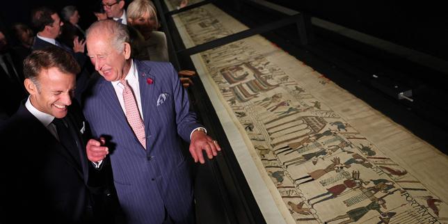 Tapisserie de Bayeux à Londres : Emmanuel Macron souhaite « un lien aussi étroit que les fils » de la broderie entre le Royaume-Uni et la France