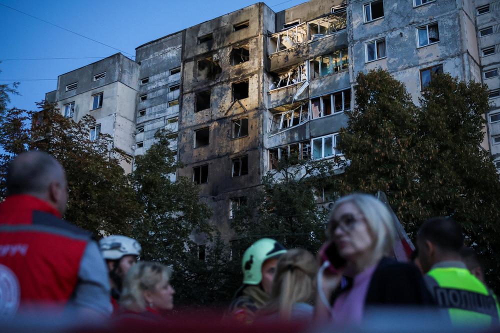 Après une attaque de drones russes, à Kiev, le 3 septembre 2026. - ANATOLII STEPANOV/REUTERS