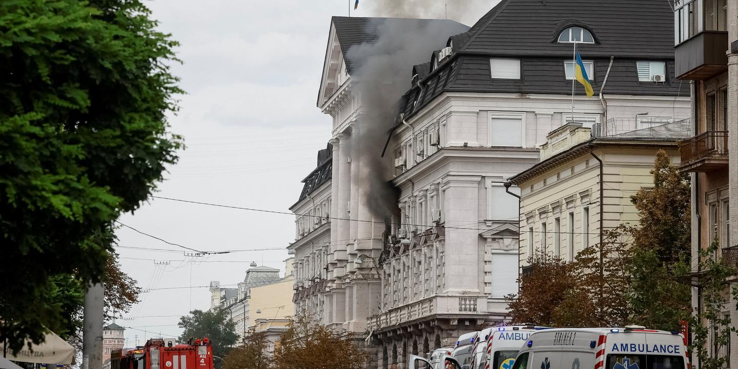 Kiev : les images du siège du service de sécurité ukrainien après la frappe de drone russe