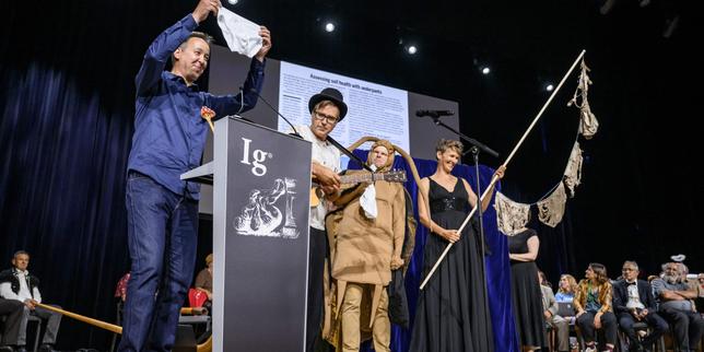 Optimized urinals and buried underwear at 2026 Ig Nobels