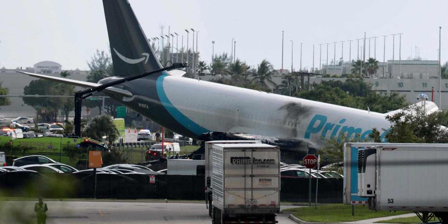 A Miami, un avion-cargo d’Amazon sort de piste et percute des véhicules