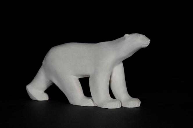 Ours blanc (1922-1928), plâtre, de François Pompon (1855-1933). - MUSÉUM NATIONAL D’HISTOIRE NATURELLE
