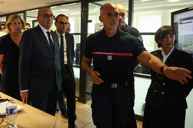 Laurent Nuñez,  ministre de l’Intérieur lors d’une visite dans une caserne de pompiers à Bordeaux (Gironde), le 22 juillet 2026. - ROMAIN PERROCHEAU/AFP