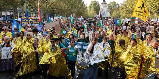 Thousands march for climate across France: 'I wish there were more of us, after the summer we've just had'