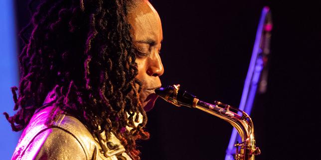 Lakecia Benjamin en concert lors du Winter JazzFest Manhattan Marathon, à New York, le 9&nbsp;janvier&nbsp;2026.