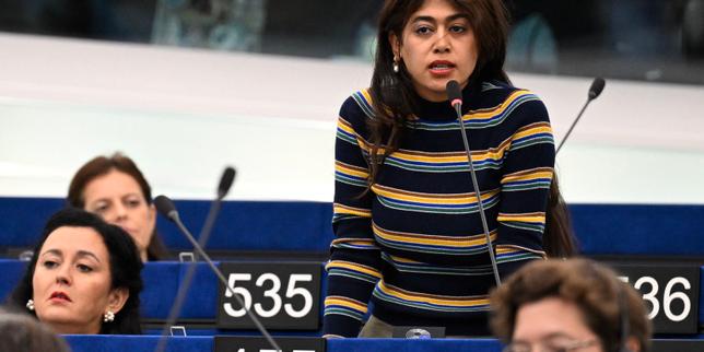 Rima Hassan accusée de dégradation d’une exposition sur le 7-Octobre au Parlement européen
