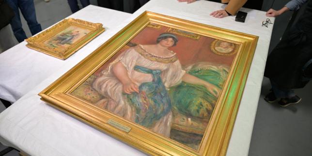 Stolen Renoir paintings discovered hidden behind 'cinderblock wall' in southern France