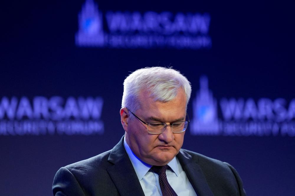 Le ministre des affaires étrangères ukrainien, Andrii Sybiha, à Varsovie, le 13 octobre 2026. - ALEKSANDRA SZMIGIEL/REUTERS