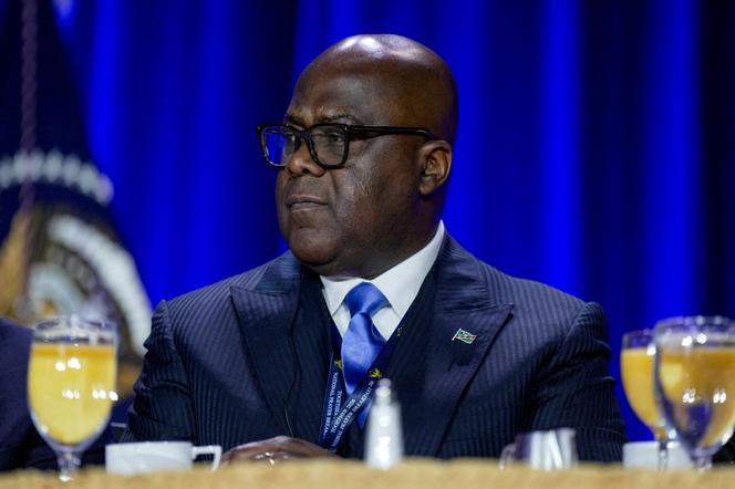 Le président congolais, Félix Tshisekedi, à Washington, le 5 février 2026. - AL DRAGO/REUTERS