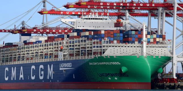 French Warship Downs Drone Near CMA CGM Ship