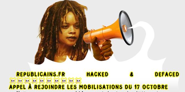 Le site des Républicains brièvement détourné pour appeler à manifester ce 17 octobre