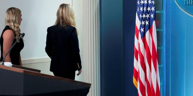 White House press secretary Katie Zacharia departs after five days