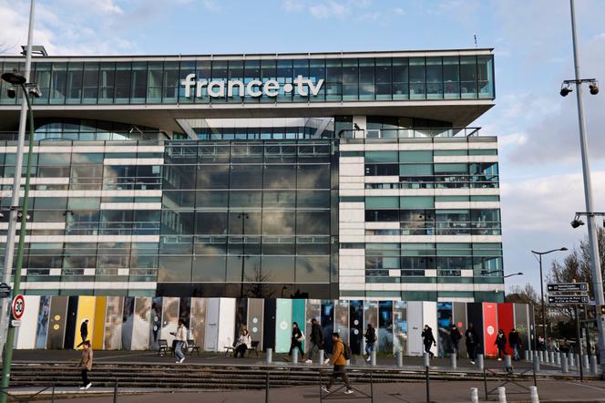 Le siège de France Télévisions, à Paris, le 13 mars 2025. - LUDOVIC MARIN/AFP