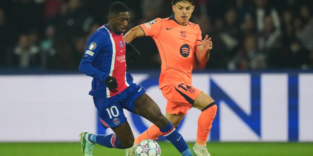 EN DIRECT, PSG-Barcelone : grâce à une belle inspiration de Désiré Doué, les Parisiens mènent à la pause dans ce choc de Ligue des champions Une semaine après leur succès en Ligue des champions sur la pelouse de Manchester City, les Parisiens reçoivent, mardi au Parc des Princes, une formation catalane guidée par l'étincelant Lamine Yamal.