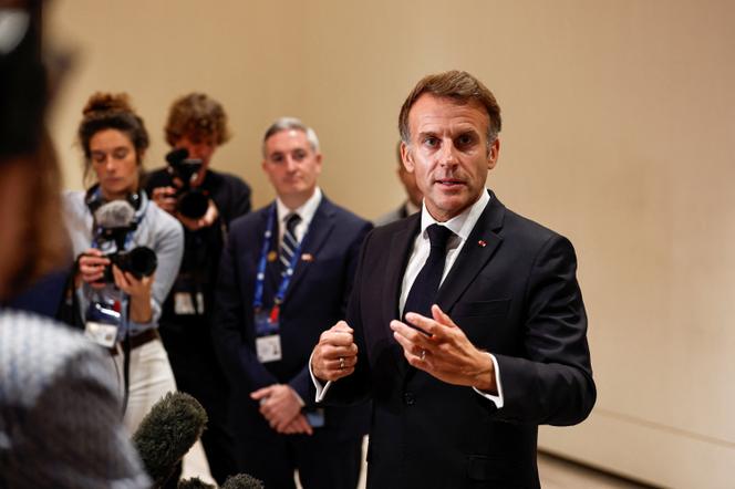 French President Emmanuel Macron in Lusail, Qatar, on October 21, 2026. - BENOIT TESSIER/REUTERS