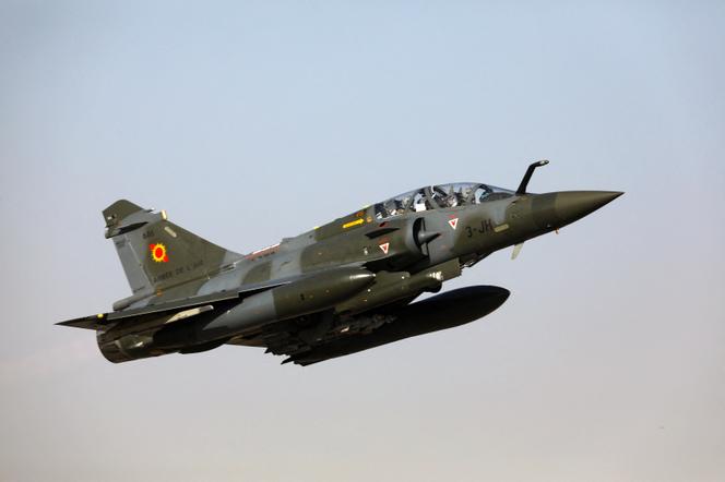 A Mirage 2000 aircraft of the French Air Force in N'Djamena, Chad, on December 22, 2018. - LUDOVIC MARIN/AFP