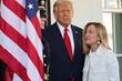 Le président américain, Donald Trump, et Giorgia Meloni, présidente du conseil italien, à la Maison Blanche, à Washington, le 17 avril 2025.